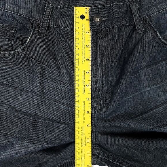 Buffalo David Bitton Six Basic Slim Straight Mens 38x27 Blue Grunge 11" Rise - Picture 5 of 8